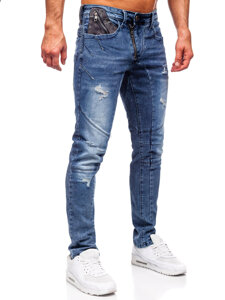 Μπλε ανδρικό τζιν slim fit Bolf MP0045B