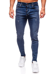 Μπλε μαρέν ανδρικό τζιν παντελόνι slim fit Bolf 6257