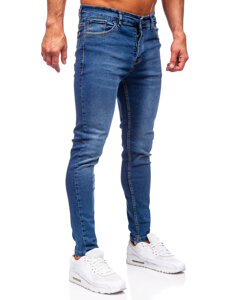 Μπλε μαρέν ανδρικό τζιν παντελόνι slim fit Bolf 6262