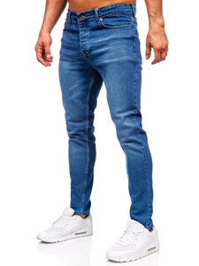 Μπλε μαρέν ανδρικό τζιν παντελόνι slim fit Bolf 6430