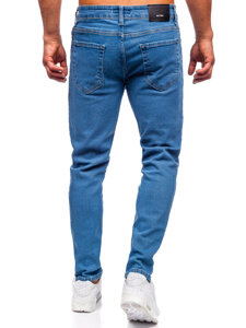 Μπλε μαρέν ανδρικό τζιν παντελόνι slim fit Bolf 6455