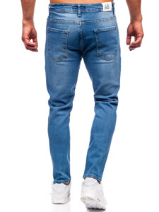 Μπλε μαρέν ανδρικό τζιν παντελόνι slim fit Bolf 6471