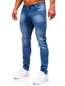 Μπλε μαρέν ανδρικό τζιν παντελόνι slim fit Bolf 6528