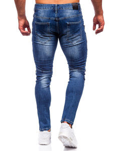 Μπλε μαρέν ανδρικό τζιν παντελόνι  slim fit Bolf MP007BS