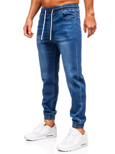 Μπλε τζιν παντελόνια joggers ανδρικά Bolf 8155