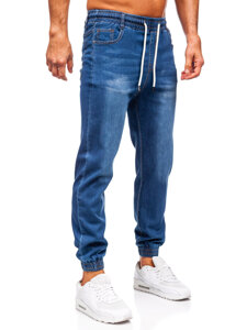 Μπλε τζιν παντελόνια joggers ανδρικά Bolf 8155