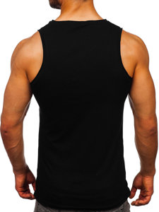 Μπλουζακι tank top ανδρικο χωρις εκτυπωση Μαυρο Bolf 1205