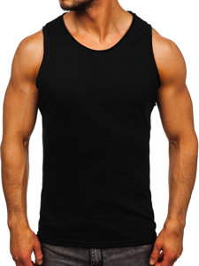 Μπλουζακι tank top ανδρικο χωρις εκτυπωση Μαυρο Bolf 1205