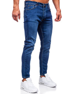 Ναυτικο μπλε παντελονι τζιν ανδρικο slim fit Bolf R921