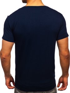 Ναυτικο μπλε T-shirt ανδρικο με σταμπα Bolf Y70006