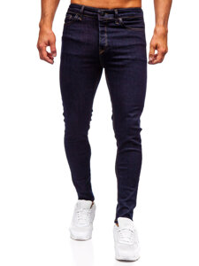 Σκούρο μπλε ανδρικό τζιν παντελόνι slim fit Bolf 5313