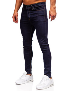 Σκούρο μπλε ανδρικό τζιν παντελόνι slim fit Bolf 5313