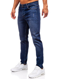 Σκούρο μπλε ανδρικό τζιν παντελόνι slim fit Bolf 6558-2