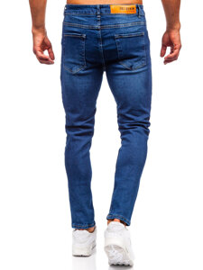 Σκούρο μπλε ανδρικό τζιν παντελόνι slim fit Bolf 6569-1