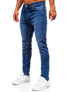 Σκούρο μπλε ανδρικό τζιν παντελόνι slim fit Bolf 6591