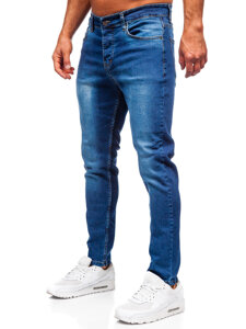 Σκούρο μπλε ανδρικό τζιν παντελόνι slim fit Bolf 6761