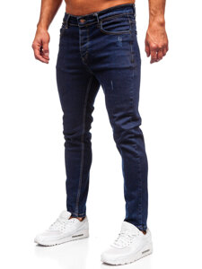 Σκούρο μπλε ανδρικό τζιν παντελόνι slim fit Bolf 6785