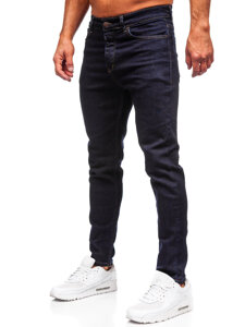 Σκούρο μπλε ανδρικό τζιν slim fit Bolf 5380