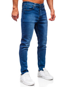 Σκούρο μπλε ανδρικό τζιν slim fit Bolf 6715