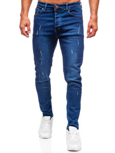 Σκούρο μπλε ανδρικό τζιν slim fit Bolf 6735