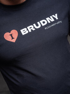 Σκούρο μπλε ανδρικό t-shirt από τη συλλογή Igor Brudny με τύπωμα 02