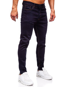 Σκούρο μπλε παντελόνια τζιν ανδρικά slim fit Bolf 5367