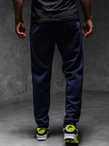 Σκούρο μπλε χοντρό ανδρικό παντελόνι joggers Bolf MS002A1