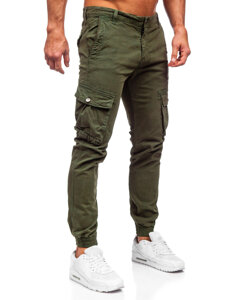 Χακί ανδρικό παντελόνι cargo jogger Bolf JM5502