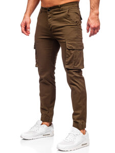 Χακί ανδρικό παντελόνι joggers cargo Bolf MP0202MV