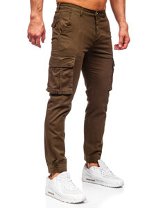 Χακί ανδρικό παντελόνι joggers cargo Bolf MP0202MV