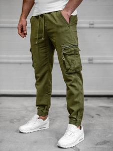 Χακί παντελόνι jogger cargo ανδρικό Bolf MP0181MV