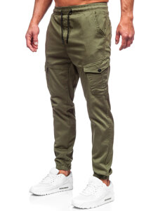 Χακί υφασμάτινα jogger cargo ανδρικά Bolf 384