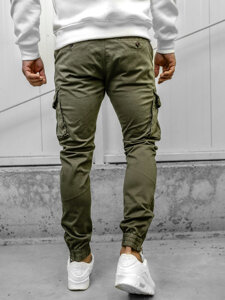 Χακί υφασμάτινα jogger cargo ανδρικά Bolf 77322A