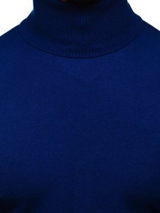 Niebieski golf sweter męski bez nadruku Denley YY02