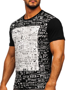 T-shirt ανδρικο με σταμπα Μαυρο Bolf 1173