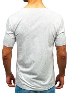 T-shirt ανδρικο χωρις εκτυπωση γκρι Bolf T1281